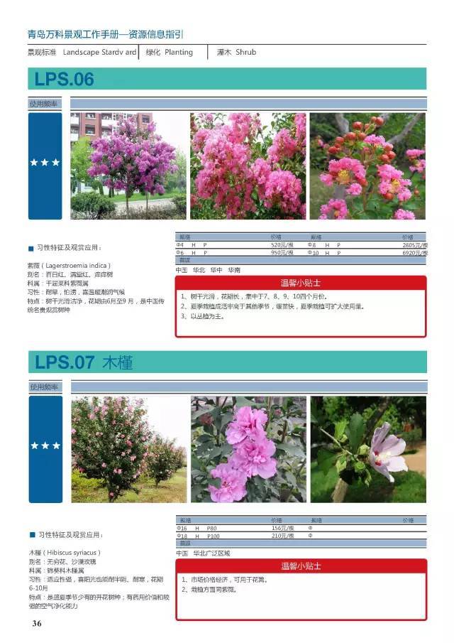 干货：230种万科景观常用植物汇总（内部资料）