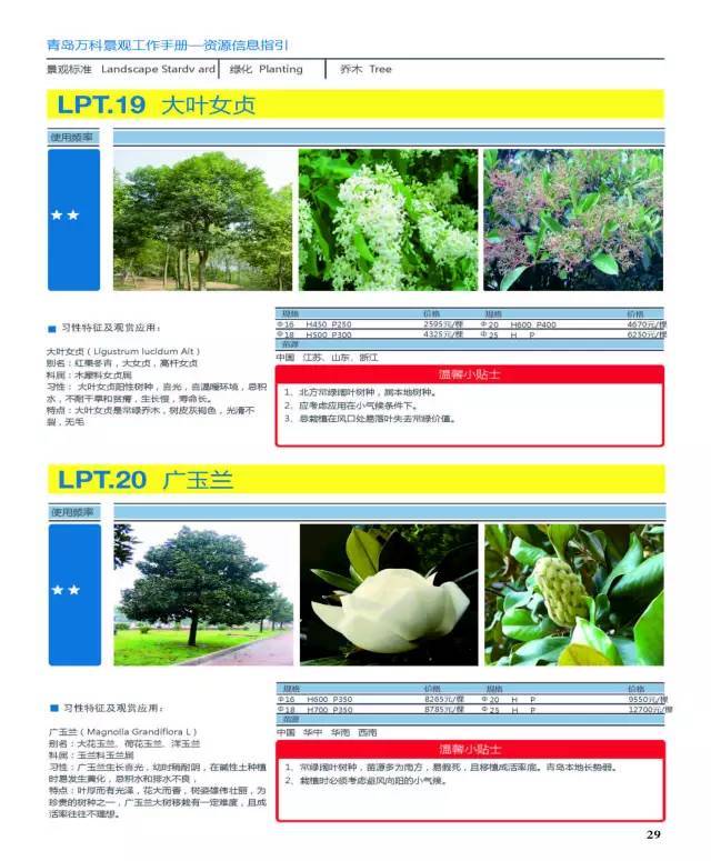 干货：230种万科景观常用植物汇总（内部资料）