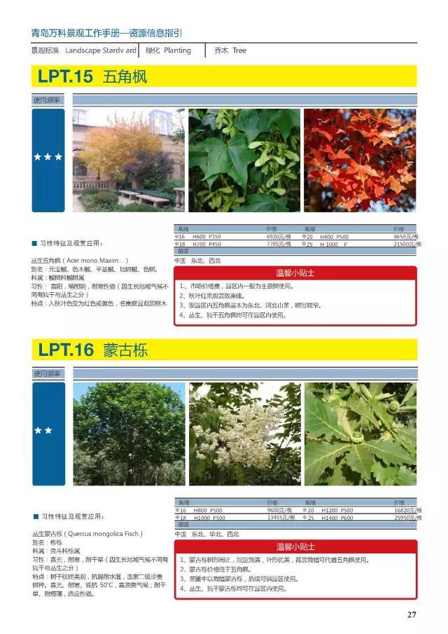 干货：230种万科景观常用植物汇总（内部资料）