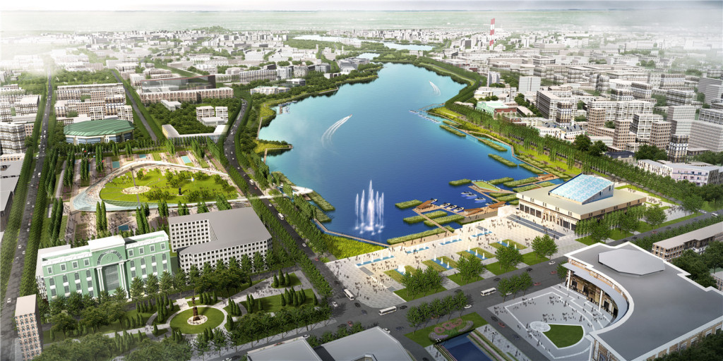 喀山市卡班湖群滨水区,俄罗斯 / 土人设计